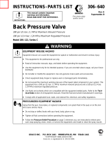 Graco 306640E Back Pressure Valve Owner's manual
