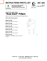 Graco 307283D "Red Alert" Filters, Low Pressure, High Volume User manual
