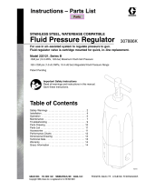 Graco 307886K Fluid Pressure Regulator, SST. WaterBase Compatible User manual