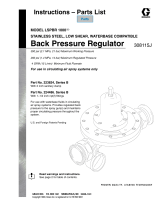 Graco 308115J Back Pressure Regulator Owner's manual