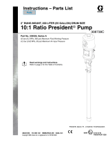 Graco 308738c 10:1 Ratio President Pump User manual