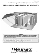 Greenheck Fan Outdoor Air Ventilator User manual