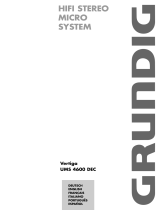 Grundig Vertiga Hifi Stereo Micro System UMS 4600 DEC User manual
