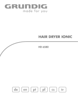 Grundig HAIR DRYER IONIC HD6580 User manual