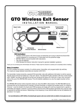 GTO Wireless Exit Sensors GTO User manual