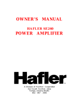Hafler SE240 Amplifier User manual