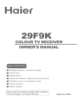Haier 29F9K User manual