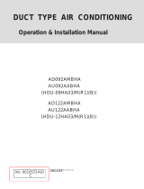 Haier Duct Type Air Conditioning No. 0010572410 User manual