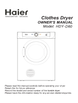Haier HDY-D60WH User manual