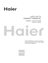 Haier LE22T1000F User manual