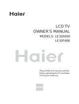 Haier LE32A650 User manual