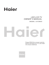 Haier LED LCD TV User manual