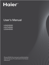 Haier LE47H5000 User manual
