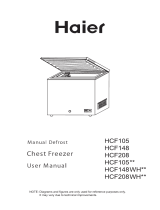 Haier Freezer HCF105 User manual