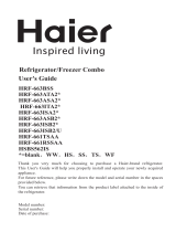 Haier Refrigerator HRF-66ISA2 User manual