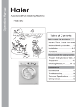 Haier Washer HWB1270 User manual