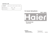 Haier Washer HWM100-828A User manual