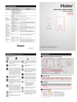 Haier Water Heater 40503073 User manual