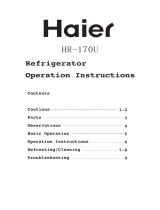 Haier HR-125 User manual