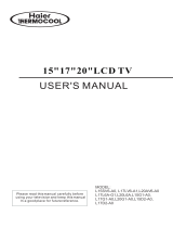 Haier L15SV6-A0 User manual