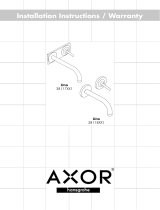 Hans Grohe Axor Uno Wall Mounted Single Handle Lav Set with Baseplate 38117XX1 User manual