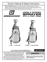 Harbor Freight Tools 1_1/4 gal. Home and Garden Sprayer User manual