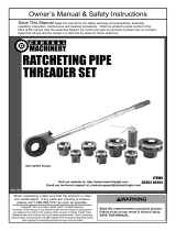 Harbor Freight Tools 1/2 in. _ 1 in. Ratcheting Pipe Threader Set Owner's manual