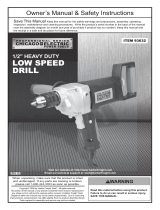 Harbor Freight Tools 1/2 in. Heavy Duty Low Speed Variable Speed Reversible Drill Owner's manual