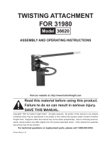 Harbor Freight Tools 1/2 In Picket Twister Attachment User manual