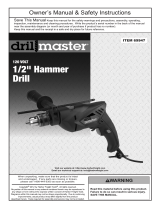Drill Master 1/2 In Variable Speed Reversible Hammer Drill Owner's manual