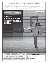 Harbor Freight Tools 1/2 in. Variable Speed Reversible Right Angle Drill User manual