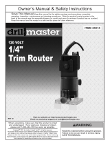 Harbor Freight Tools 1/4 in. 2.4 Amp Trim Router User manual