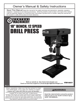 Harbor Freight Tools 10 in. 12 Speed Bench Drill Press User manual