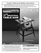 Harbor Freight Tools 10 in., 13 Amp Benchtop Table Saw User manual