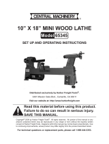 Harbor Freight Tools 10 in. x 18 in. 5 Speed 1/2 HP Benchtop Wood Lathe User manual