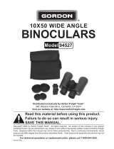 Gordon 10 x 50 Wide Angle Binoculars User manual