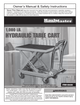 Harbor Freight Tools 1000 lb. Capacity Hydraulic Table Cart User manual