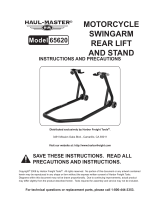 Harbor Freight Tools 1000 Lb Capacity Motorcycle Swingarm Rear Stand Owner's manual