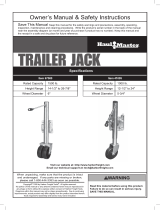 Harbor Freight Tools 1000 lb. Capacity Swing_Back Trailer Jack Owner's manual