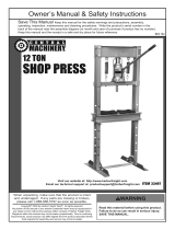 Harbor Freight Tools 12 ton H_Frame Industrial Heavy Duty Floor Shop Press Owner's manual