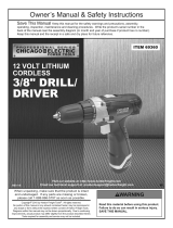 Harbor Freight Tools 12 Volt 3/8 in. Lithium_Ion Cordless Variable Speed Drill/Driver Owner's manual