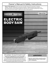 Harbor Freight Tools 120 Volt Electric Body Saw Owner's manual