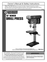 Central Machinery bench drill press Owner's manual