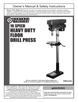 Harbor Freight Tools 13 in. 16 Speed Drill Press Owner's manual