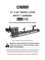 Harbor Freight Tools 14 in. x 40 in. Lathe with 7 in. Sander User manual