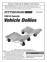 Harbor Freight Tools 1500 lb. Capacity Vehicle Dollies 2 Pc Owner's manual