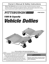 Harbor Freight Tools 1500 lb. Capacity Vehicle Dollies 2 Pc Owner's manual