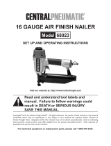 Central Pneumatic 16 Gauge Finish Air Nailer User manual