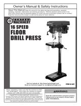 Harbor Freight Tools 17 in. 16 Speed Drill Press Owner's manual