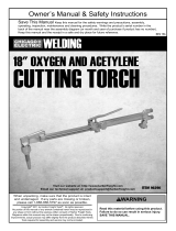 Harbor Freight Tools 18 Oxygen / Acetylene Cutting Torch User manual